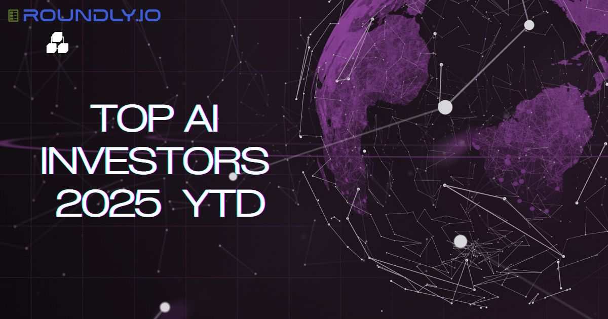 blog cover: Top AI Investors 2025 YTD by Dollars and Deal Count